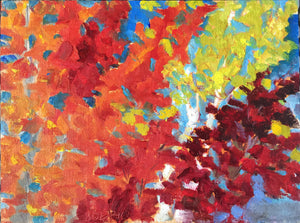 Fall color, plein air (9x12")